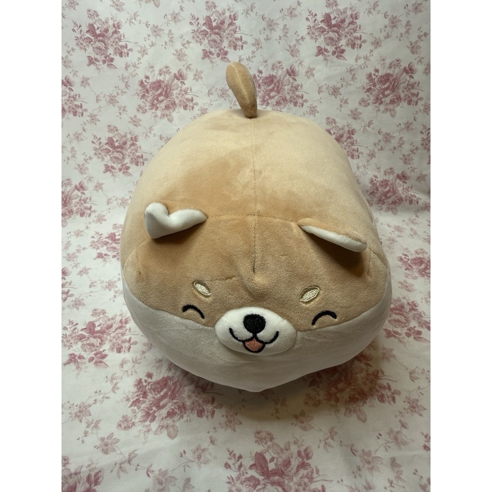 SQEQE Shiba Inu Plush Dog Pillow Kawaii Tan White Stuffed Animal 7x11"